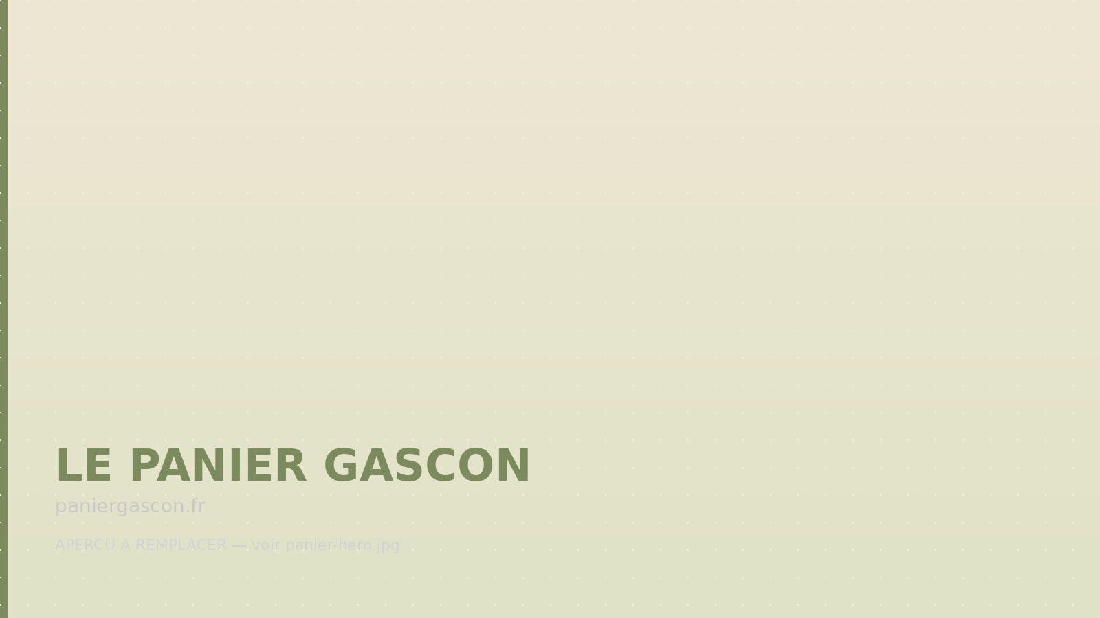 Page d'accueil du Panier Gascon, marché gascon livré à domicile