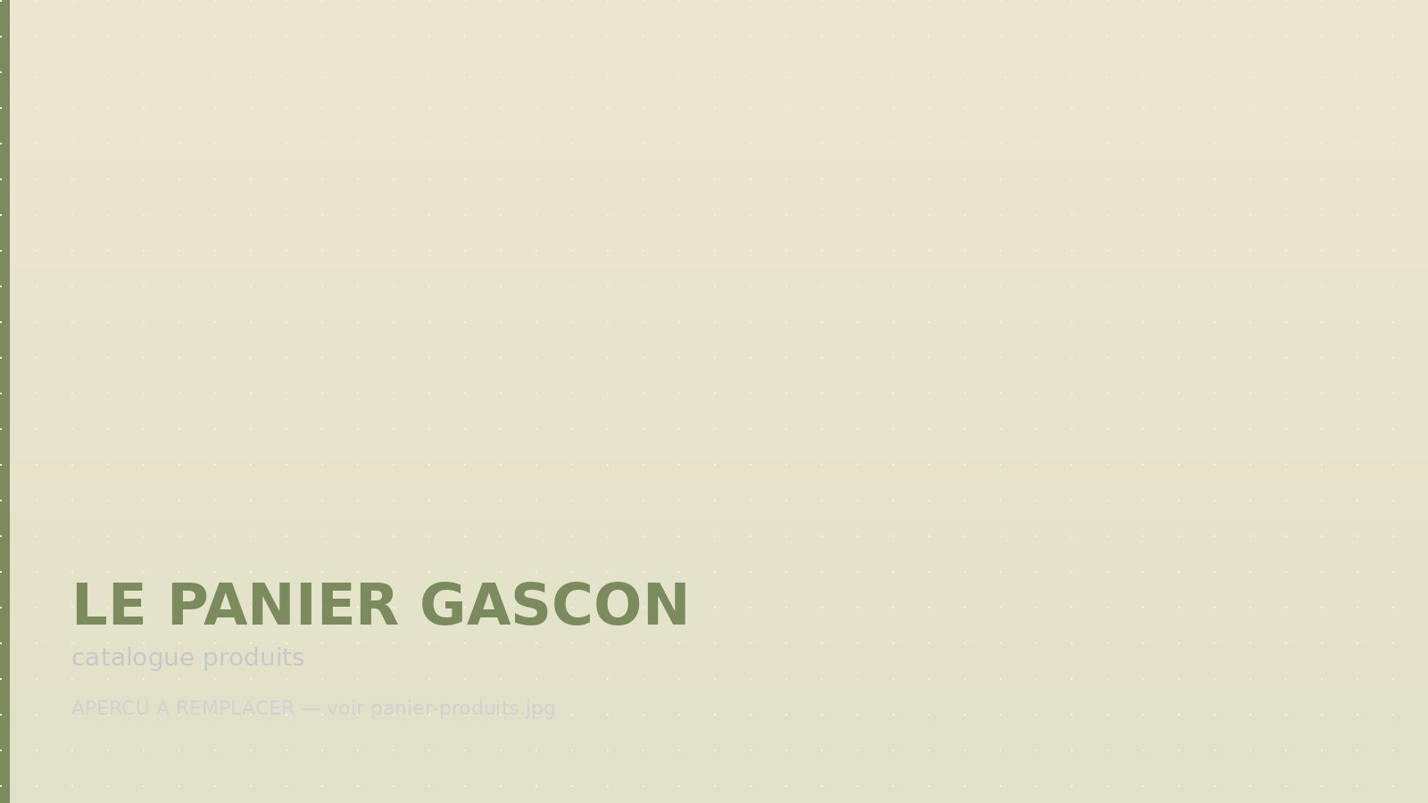 Catalogue de produits artisanaux du Panier Gascon